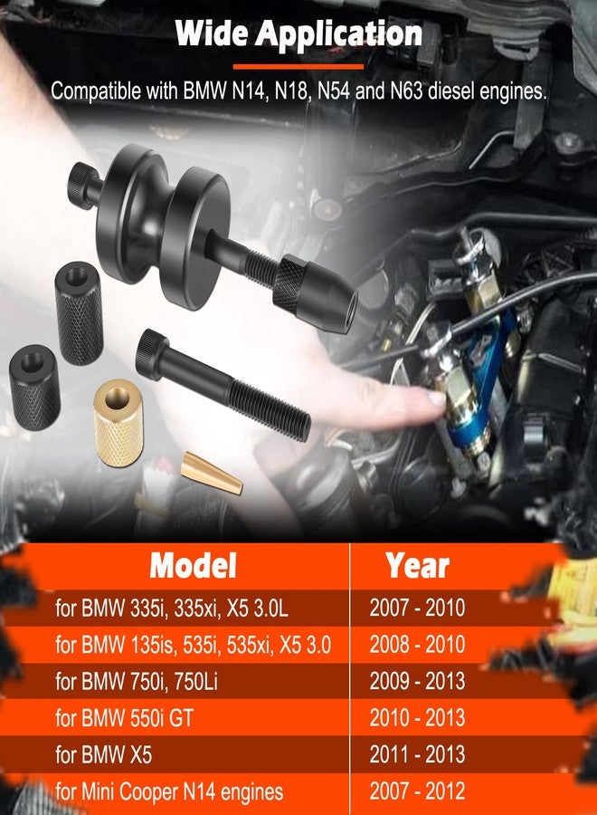Bonbo مجموعة أدوات سحب حاقن الوقود وتركيب مانع التسرب التفلوني، مناسبة لمحركات الديزل BMW N14 وN18 وN54 وN63، بديل للأرقام 130192 و130193 و130194 و130195 - Image 2